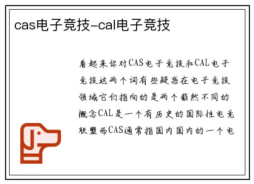 cas电子竞技-cal电子竞技